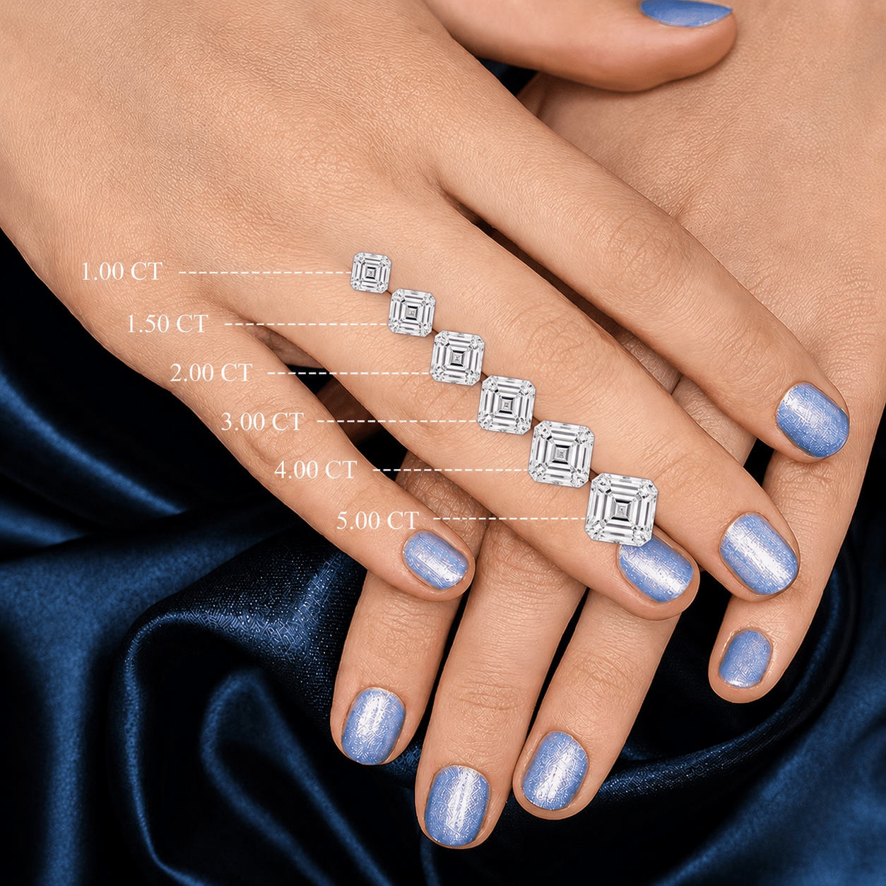1 Carat 3EX Asscher Lab-Grown Diamond - D Color, VS1 Clarity - IGI Certified - Image 3