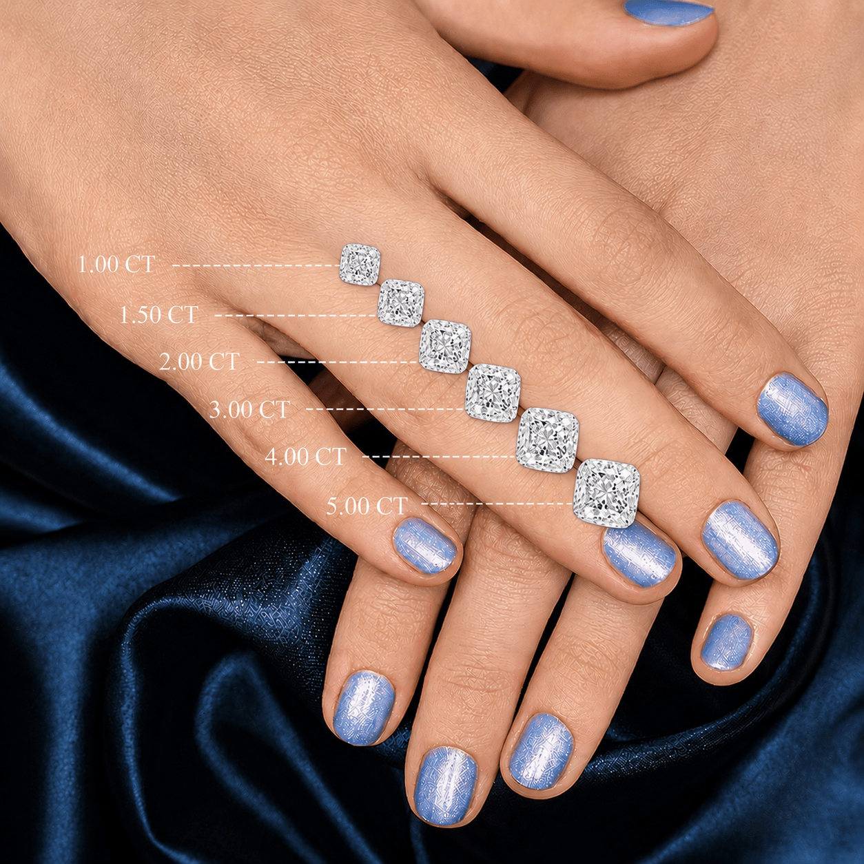 1 Carat 3EX Cushion Lab-Grown Diamond - D Color, VS1 Clarity - IGI Certified - Image 3